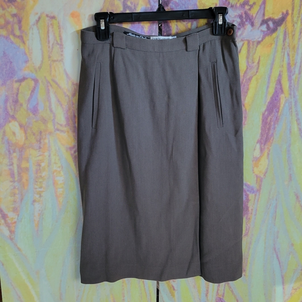 Georgio Armani Vintage Le Collezioni Wool Blend Pencil Skirt Size Large 40/10